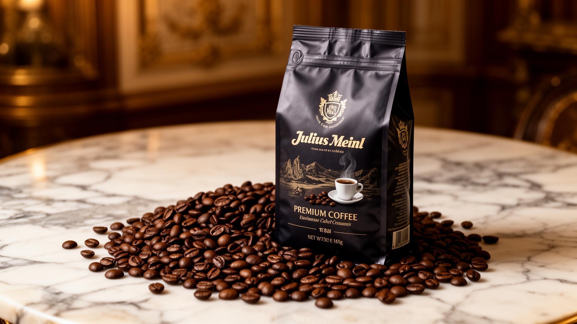 Kawa Julius Meinl premium — ziarna i opakowanie